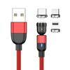 Магнитный USB-кабель 3A с быстрой зарядкой, вращающийся на 360 градусов, трехкомпонентный, гибкий дизайн