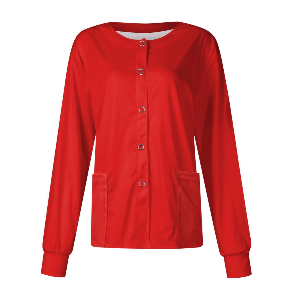 Женский однобортный защитный комбинезон с длинным рукавом и карманом, рабочий воротник-стойка, однобортный защитный комбинезон, куртка-кардиган, топ