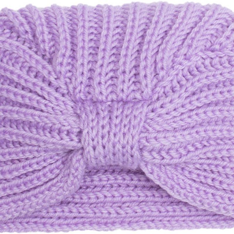 Autumn and Winter New Baby Solid Color Wool Hat, Children's Creative Knotted Pullover Hat, Baby Hat