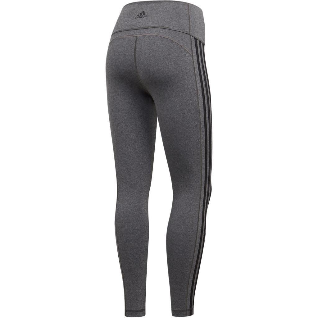 adidas Колготки Believe This 2.0 7/8 с цветными полосками, облегающие, с высокой талией, укороченные спортивные брюки, женские плавки, темно-серые, меланжевые GC7178