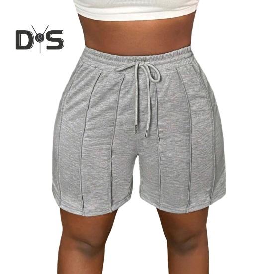 Женские спортивные шорты, повседневные спортивные шорты, эластичные мини-шорты с завязками на талии, летняя спортивная одежда