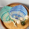 Bamboo Rattan Fan Natural Hand Fan Art Craft Straw Woven Fans  Bedroom