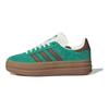 adidas Оригинальные Gazelle Bold Удобные Модные Прочные Низкие Кроссовки Женские Кроссовки Зеленые JP8045