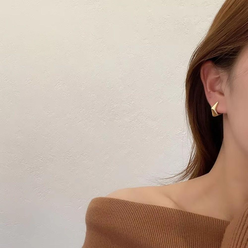 Irregular Vintage Jewelry Elegant Geometric Metal Earring Trending Polygon Earrings Daily Wear