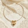 Golden Starfish Pendant Necklace Sun Design Braided Thick Rope Choker Simple Clavicle Chain  Party