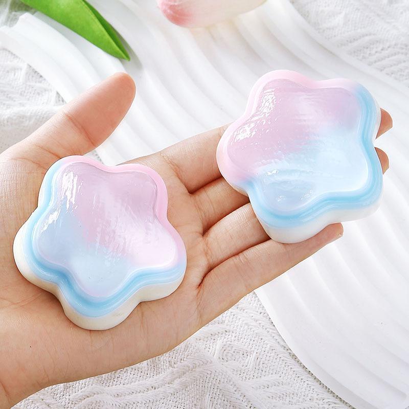 Star Shaped Squishy Fidget Toy Gradient Color Soft Slow Rebound Sensory Toy for Special Needs Children