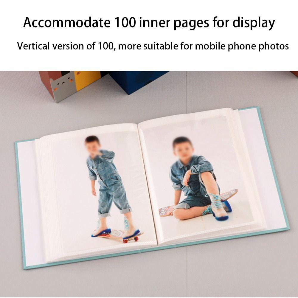 100 Pockets Photo Album DIY Photo Storage Album Creative Photo Collection Book Children