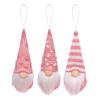3Pcs/1set Christmas Gnomes Plush Santa Doll Knitted Fabric Xmas Tree Hanging Ornaments Gonk Dwarf Decoration Gifts
