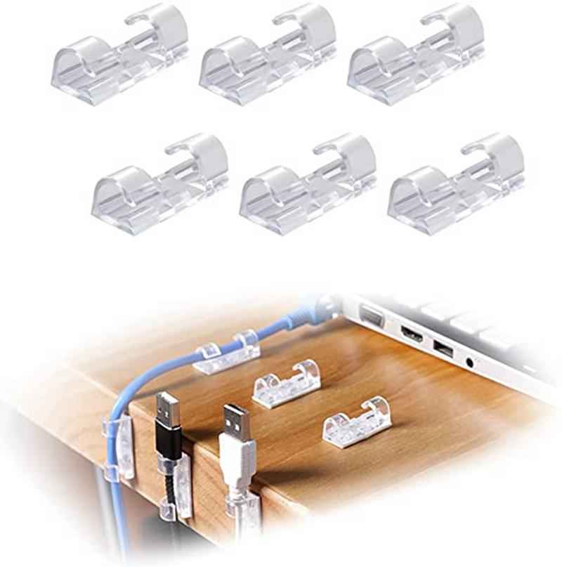 Data Cable Fixing Clamp Self Adhesive Wire Manager Usb Charger Cord Organizer Telephone Line Winder Retainer Clip Cable