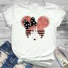Cartoon Kawaii Tees Mickey Mouse Minnie Leopard Print T Shirt Funny Streetwear T-shirt Casual Tops Gift Unisex