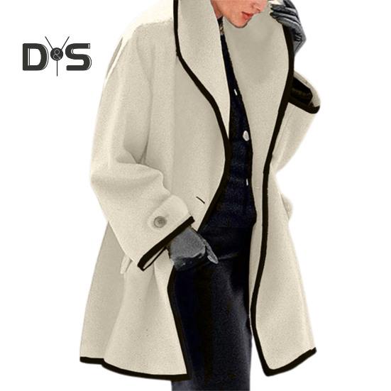 Женское пальто одного цвета, свободное, на одной пуговице, толстое, теплое, с длинными рукавами, свободное шерстяное пальто с капюшоном, женская зимняя верхняя одежда