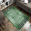 Современный геометрический ковер с зеленым и черным узором, моющийся нескользящий ковер для гостиной, мягкий коврик, коврик для беговой дорожки