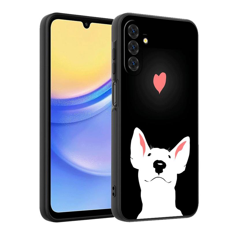 Bull Terrier Dog Cute Puppies Soft Phone Case for Samsung A17 A37 A57 A16 A26 A36 A56 A15 A25 A35 A55 A14 A24 A34 A54 A13 A23 A3
