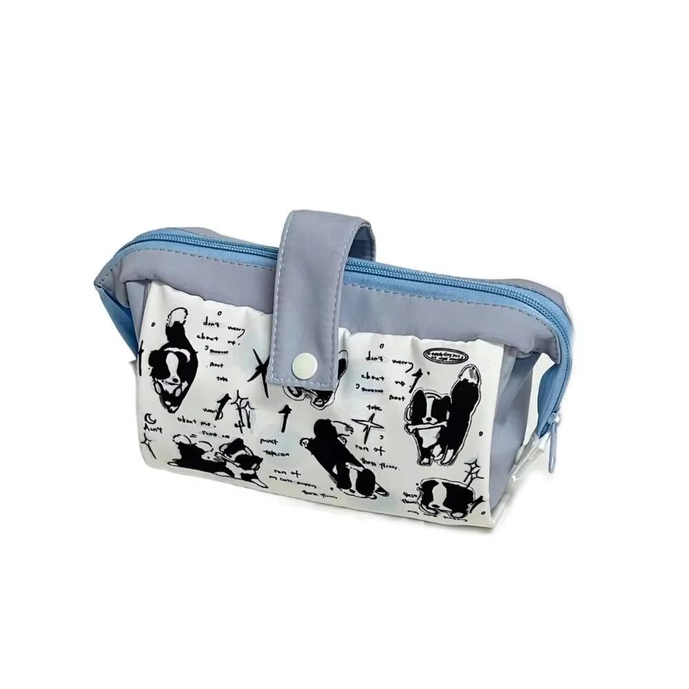 Сумка для ручек с рисунком милой собаки, креативный чехол для хранения канцелярских принадлежностей, школьные принадлежности