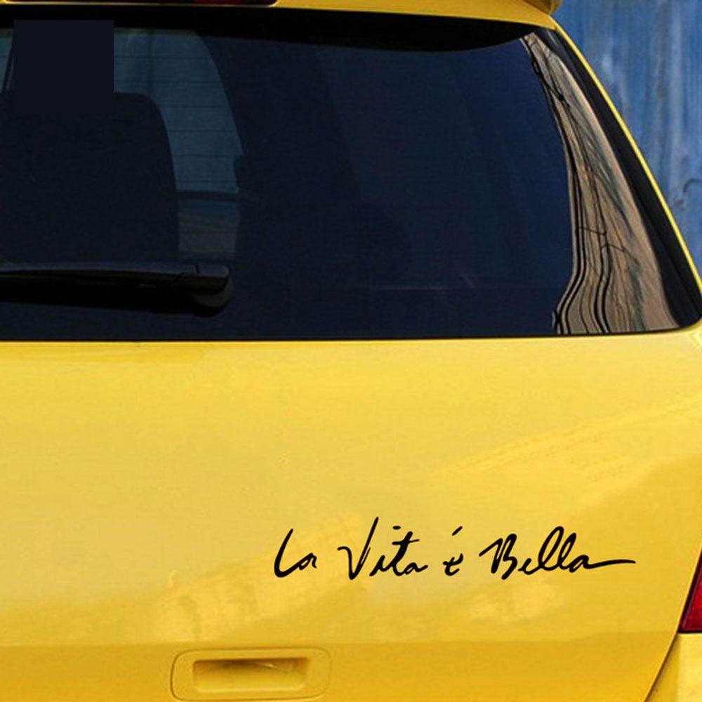 Rule Decoration Funny Life Is Beautiful Car Sticker La Vita E Bella Vehicle Decal Vinyl