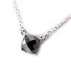 [K3720] - Silver Necklace 'Unique' Black Silver