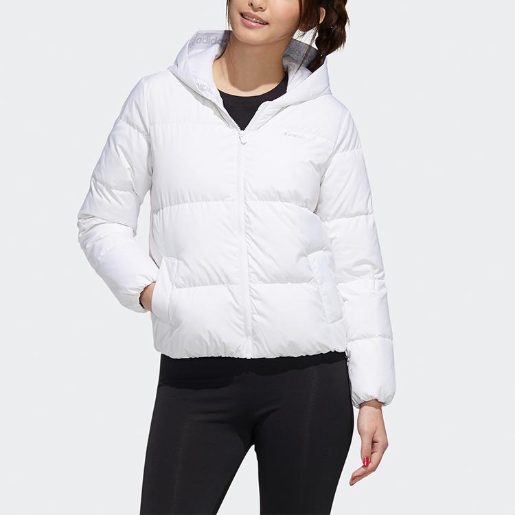 adidas Нео пуховик с капюшоном женская верхняя одежда белый GJ8794