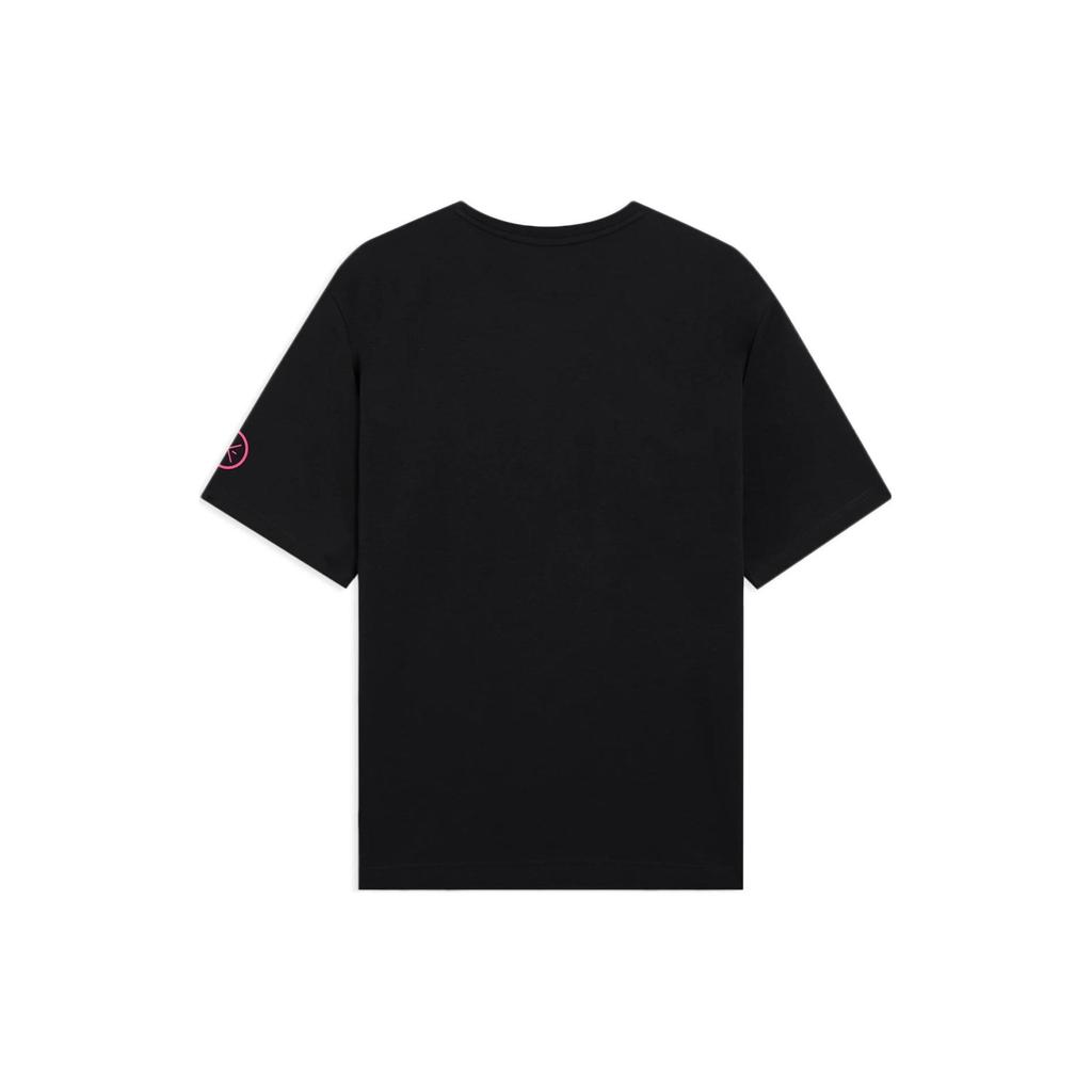 Li-Ning Футболка унисекс с принтом алфавита серии Wade, свободная, спортивная, с круглым вырезом и коротким рукавом, черная, AHSS811-5