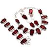 Natural Garnet Gemstone Handmade 925 Sterling Silver Jewelry Set K4d37