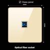 Hong Kong & Macau 13A British Socket with USB Fast Charging, Type-C, Gold Glass Panel, Three-Hole Square Pin