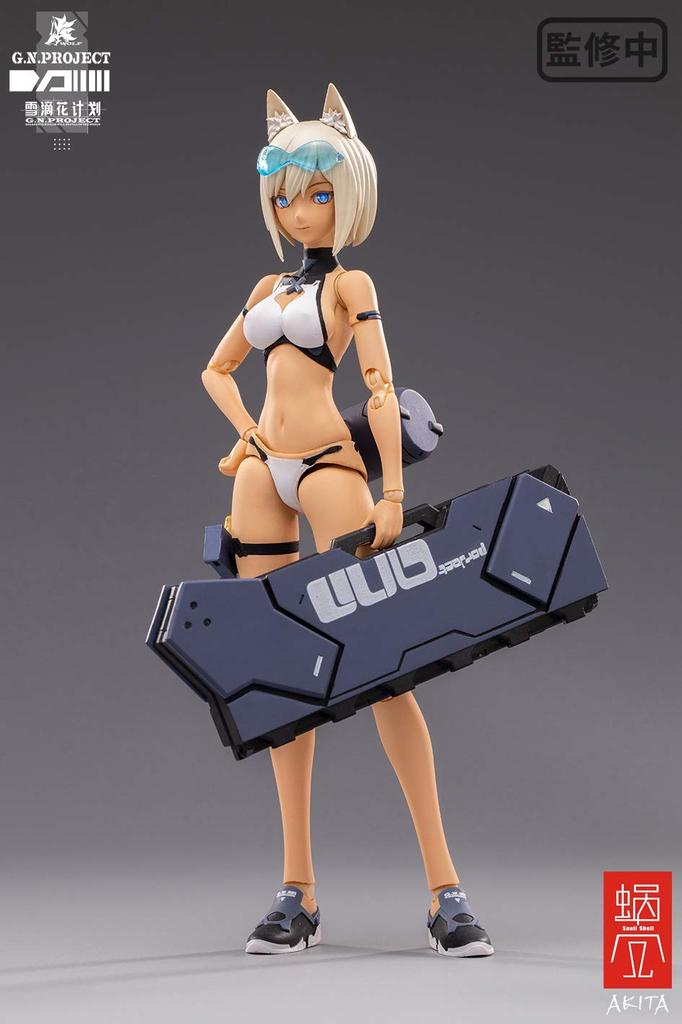 SNAIL SHELL WOLF 001 Swimsuit Body and Weapon Set Scale and POM Painted Movable Figure G.N.PROJECT 1/12 PVC, ABS,