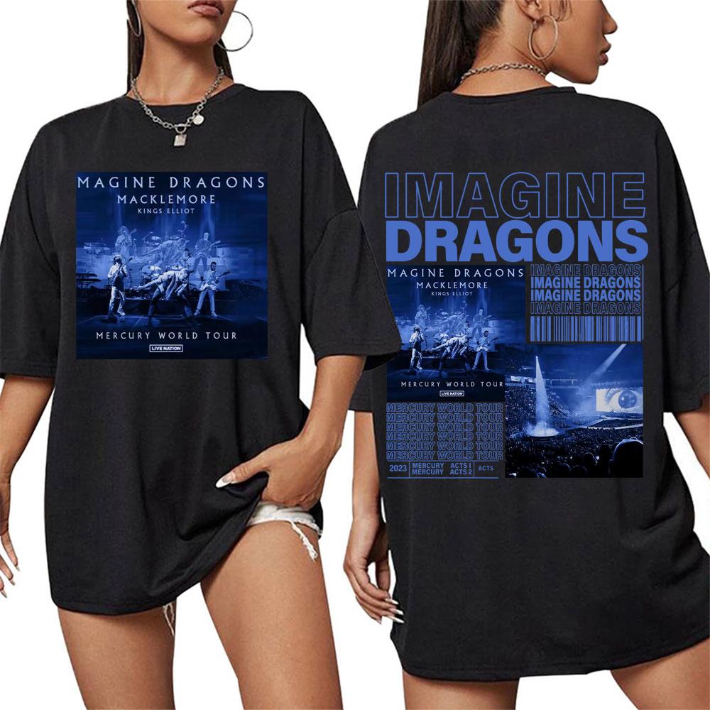 202526 Горячая Распродажа Imagine Dragons Loom Мировой Тур Чехол Футболка Мужская Женская Повседневная Хип-Хоп Поп Уличная Хлопковая Футболка Топ