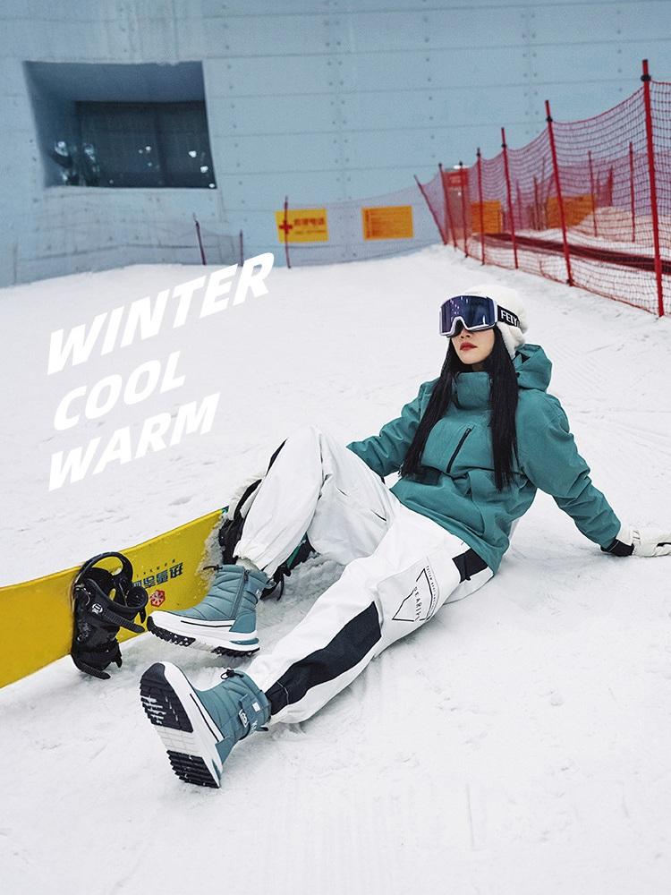 Женские и мужские зимние ботинки с толстым флисом, теплые и нескользящие, короткие ботинки