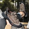 New Genuine Leather Men's Casual Shoes Outdoor Breathable Work Shoes Zapatos Hombre High Quality Hiking Sneakers Walking Shoes