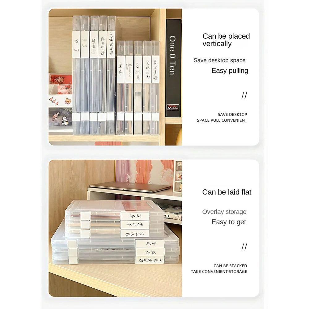 Портативная прозрачная коробка для хранения формата А4, пластиковый держатель для хранения головоломок, офисная бумага для документов