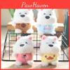 Fluffy Samoyed Dog Plush Keychain Cute Animal Doll Ideal For Bag Charms