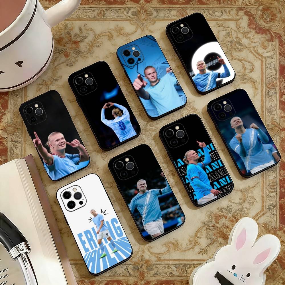 Чехол для телефона E-Erling H-Haaland для iPhone 17, 16, 15, 14, 13, 12, 11 Plus, Pro Max, Другие Мягкий Черный Чехол