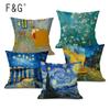 Van Gogh Oil Painting Art Decorative Cushion Cover Throw Pillow Case for Sofa, Car , and Office Decor 45x45CM Pillow Cover