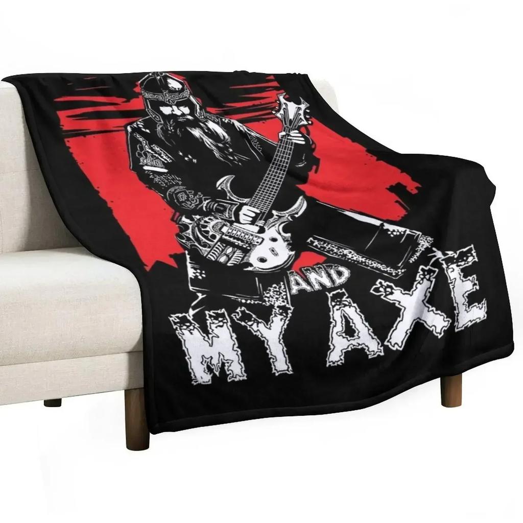 Gimli and My Axe Heavy Metal Throw Blanket Warm Napping Blanket for Office Couch Bed