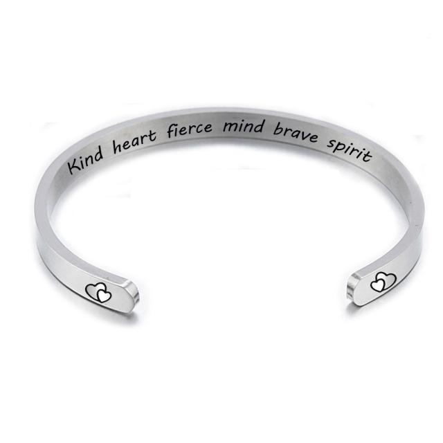 Браслет из титановой стали, браслет с индивидуальной фразой, резной браслет, подарок на день рождения, выпускной, подарок дружбы, сувенир для женщин