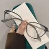 New Cat Eye Photochromic Myopia Glasses Women Men Fashion Anti-Blue Light Glasses Vintage Large Eyewear Unisex Diopter 0 To -4.0