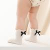 0-8Years Baby Socks for Autumn/winter New Bow-knot Baby Girl Socks Korean Style Cute Solid Color Soft Cotton Newborn Socks