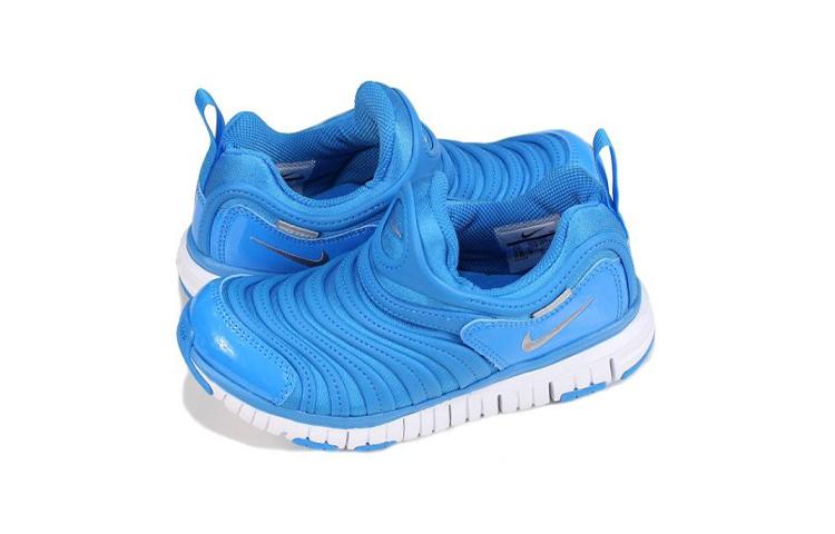 Nike Dynamo Free Comfortable Slip Resistant Cushioning Abrasion Resistant Breathable Low top Toddler Shoes Blue 343938-427