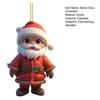 Christmas Santa Claus Ornaments 2D Acrylic Xmas Tree Hanging Decoration for Door Window Wall Tree Party Decor