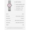 Women Elegant Dress Wrist Watch Steel Band Ladies Quartz Watch Zircon Bezel Mother‑of‑Pearl Dial Waterproof Calendar