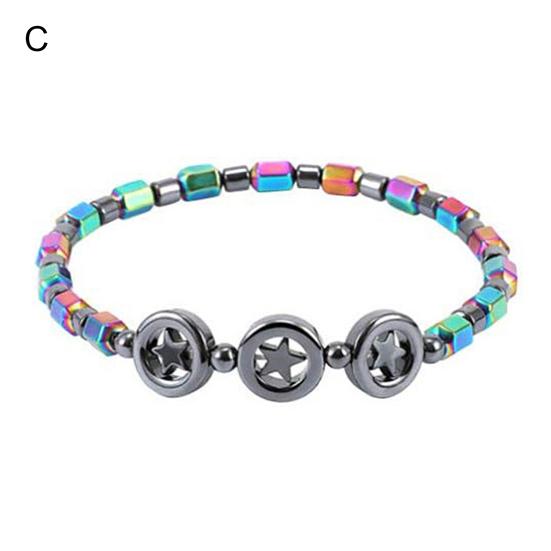Magnetic Bracelet Delicate Pain Relief Jewelry Colorful Beaded Magnet Therapeutic Bangle
