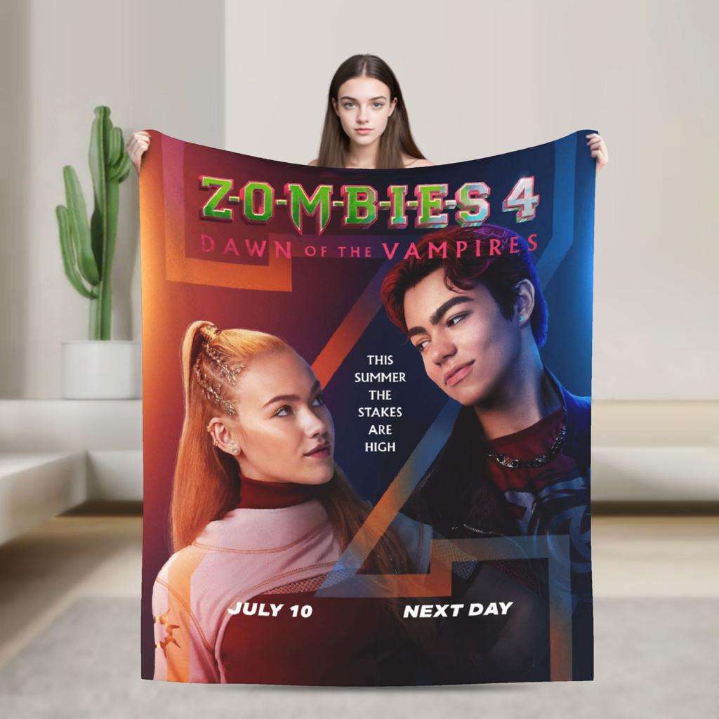 Zombies 4 Dawn of the Vampires Blanket Quality Super Soft Bedding Throws Winter Boy Girl Living Room Funny Bedspread