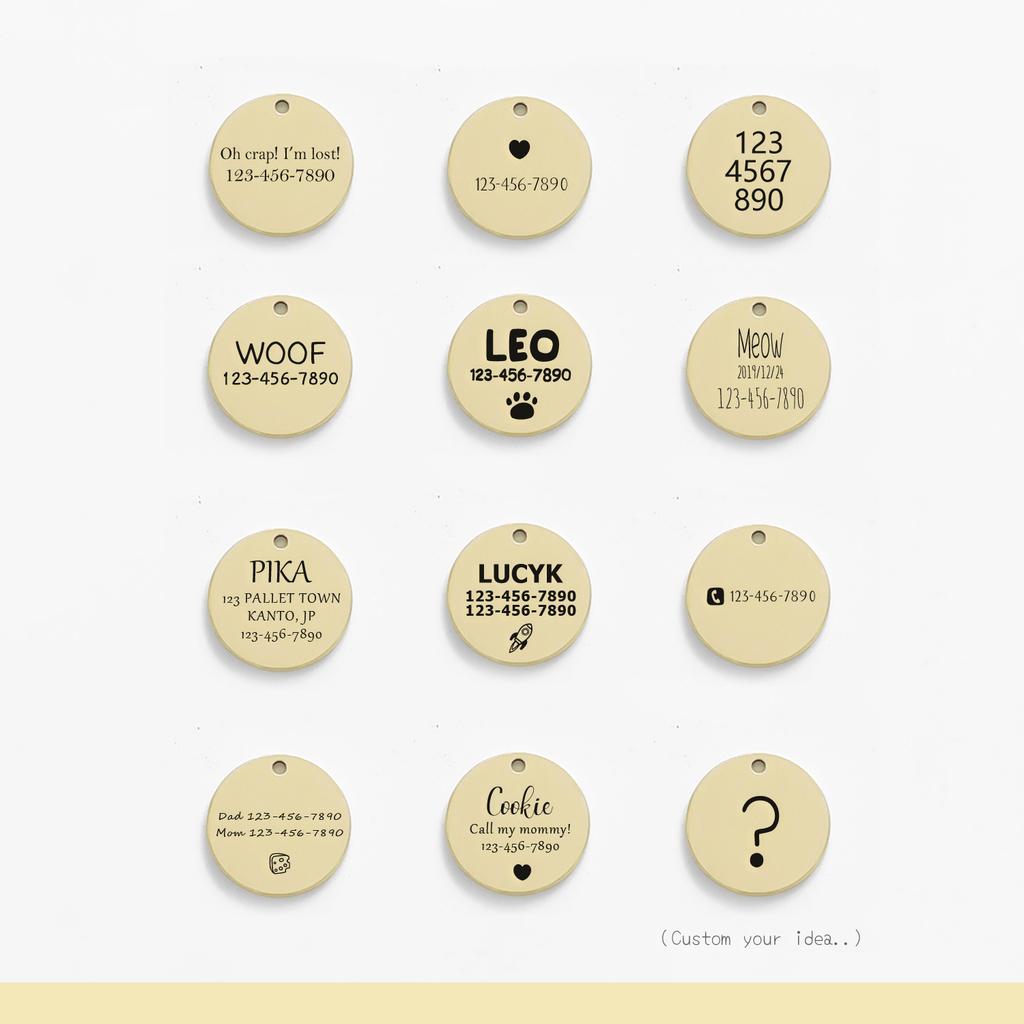 Персонализированный ID-жетон для кошки собаки MW007 Имя с милыми символами Гравировка спереди и сзади для пользовательского ошейника питомца Металлический шарм против потери