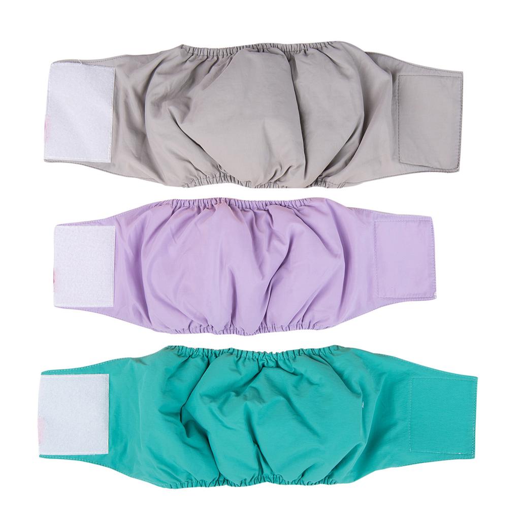 3 Pack Dog Belly Bands Washable Reusable Dog Diapers High Absorbing Male Dog Cat Wrap Panties Pet Incontinence Nappies