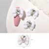 10Pcs Nail Art Charms Shiny DIY Manicure Nail Tips Accessory Love Heart Rhinestone Bow Nail Decoration for Nail Salon