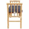 Garden Bench with Cushions Brown 110 x 38 x 65 cm Bamboo