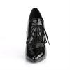 13Cm Black Patent Leather High Heels Pointed High Heels Lace-up Pole Dance High Heels Women's Shoes
