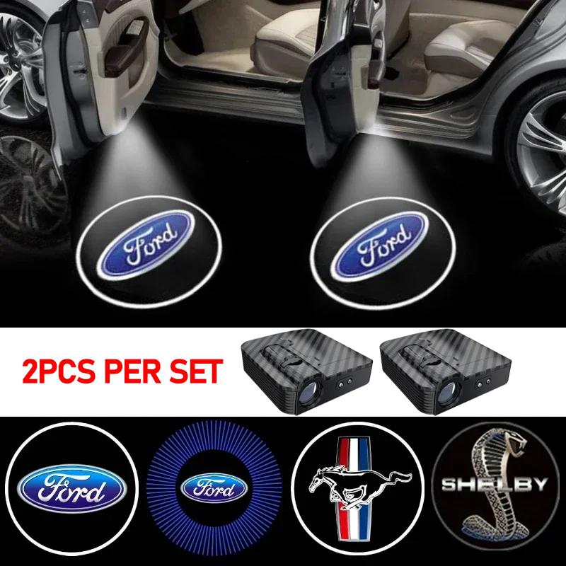 WEHO2 Led Car Door Welcome Light Projector Lamp for Ford Mustang Shelby Focus Fusion Transit Fiesta Mondeo Explorer Ranger Kuga Smax