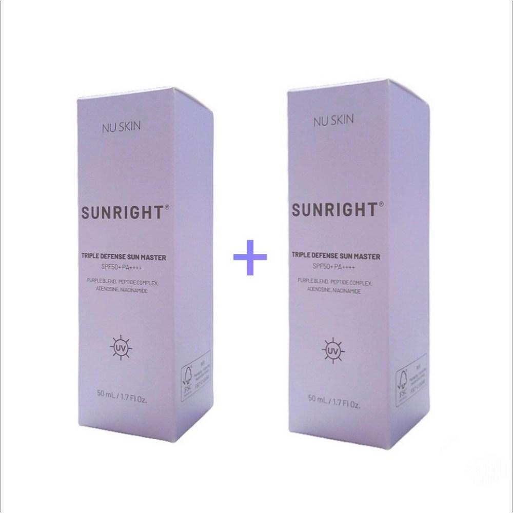 NU SKIN Sunlight Triple Defense Sun Master 2 pieces SPF50+ PA++++ sun cream 50ml, 50ml, 2 pieces