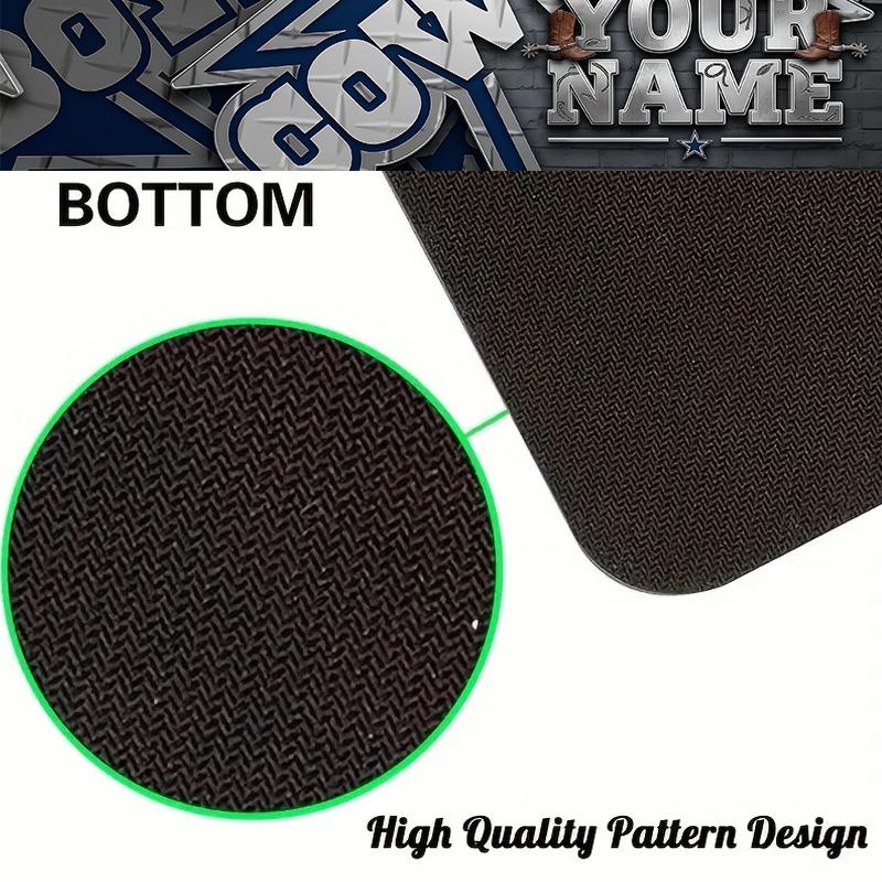Custom Name,Dallas Cowboys Mouse Pad, Large Gaming Desk Mat, Non-slip XXL Mousepad for Laptop & Tablet, Mini PC Playmat with Stitched Edges