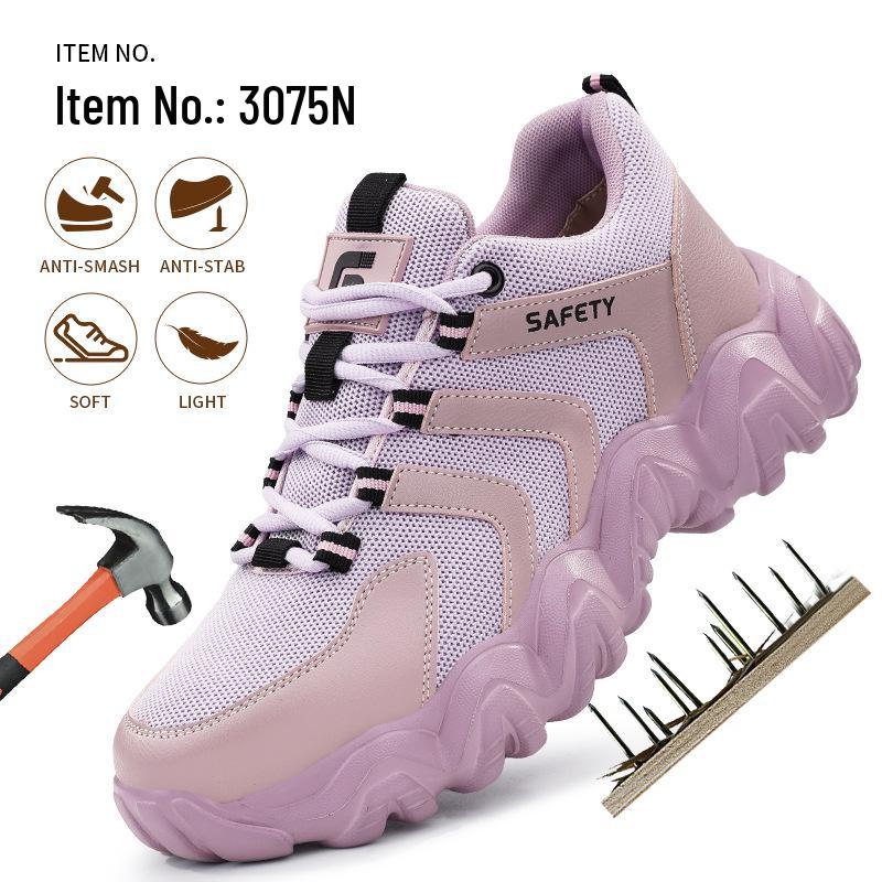 Women's Winter Work Boots: Anti-Smash, Anti-Puncture, Velvet-Lined, Wear-Resistant, Comfortable Safety Shoes for Construction Sites